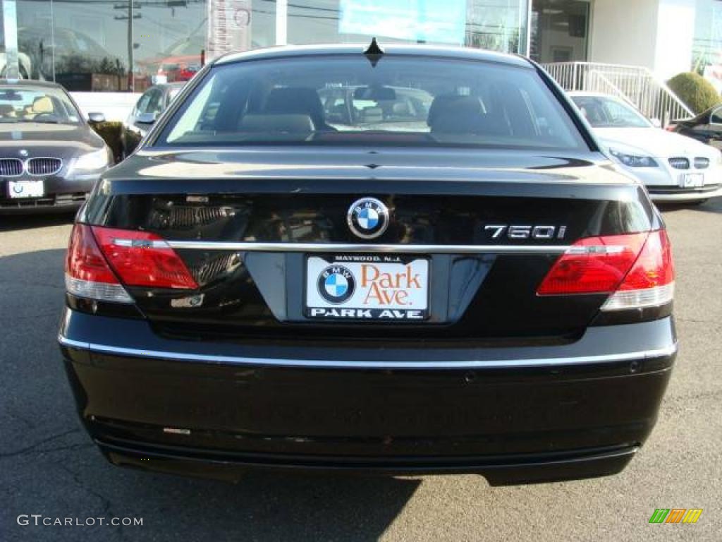 2006 7 Series 750i Sedan - Black Sapphire Metallic / Black/Black photo #7