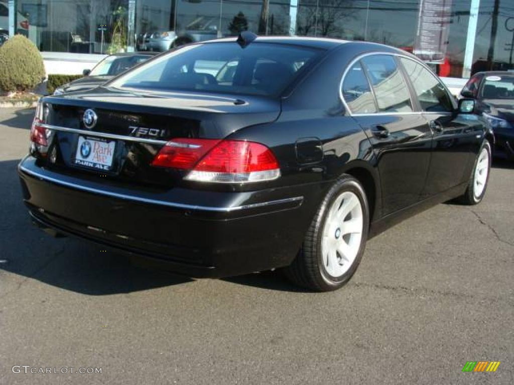 2006 7 Series 750i Sedan - Black Sapphire Metallic / Black/Black photo #8