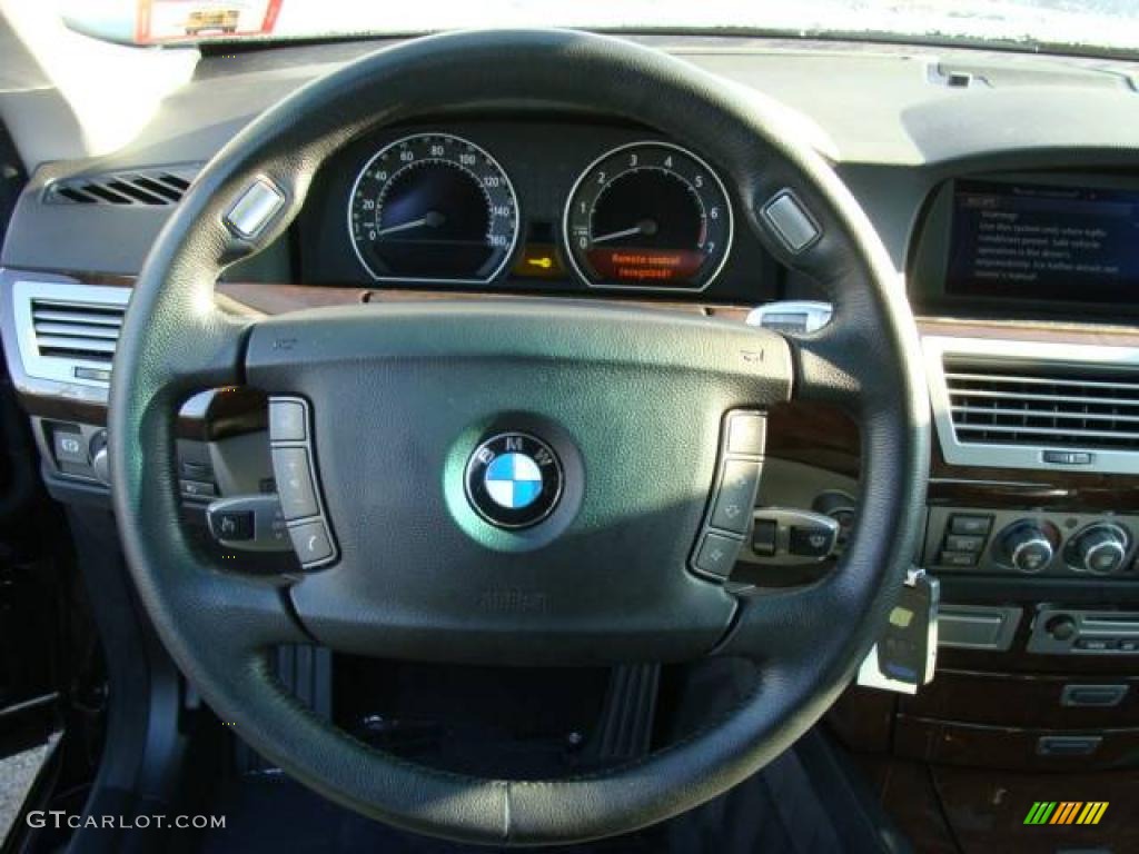 2006 7 Series 750i Sedan - Black Sapphire Metallic / Black/Black photo #13