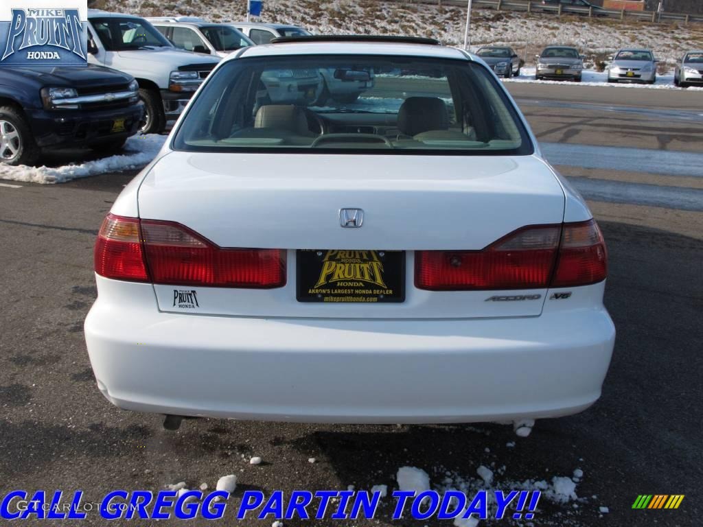 1998 Accord EX V6 Sedan - Taffeta White / Ivory photo #8