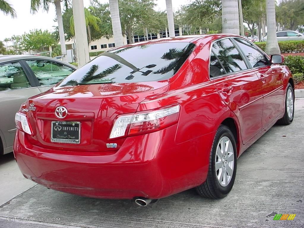 2007 Camry Hybrid - Barcelona Red Metallic / Ash photo #3