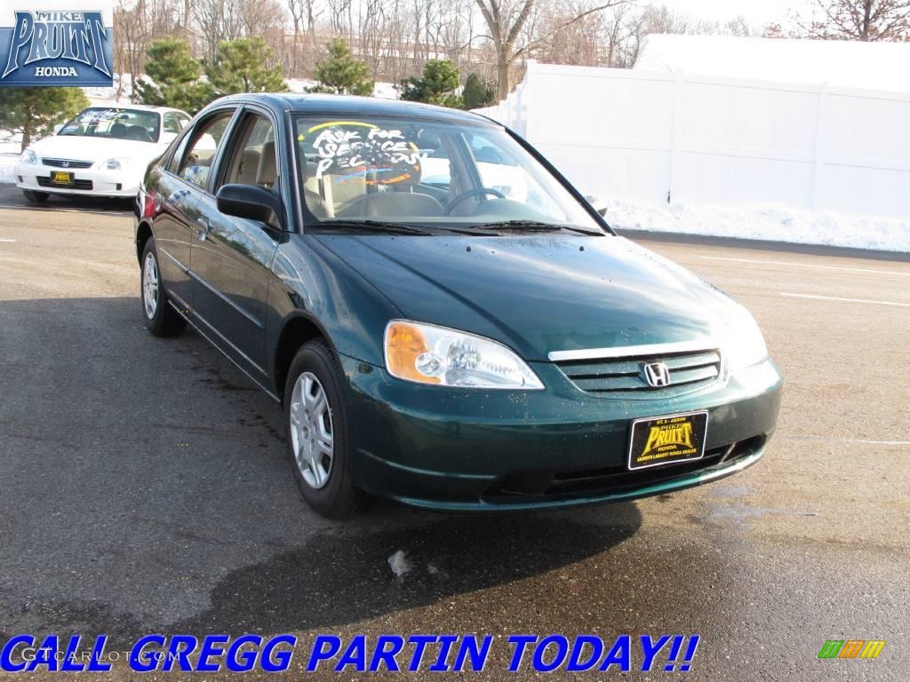 2001 Civic LX Sedan - Clover Green / Beige photo #5
