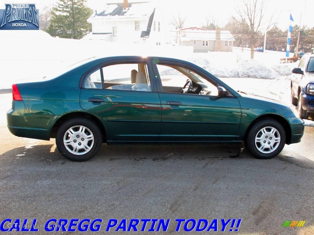 2001 Civic LX Sedan - Clover Green / Beige photo #6