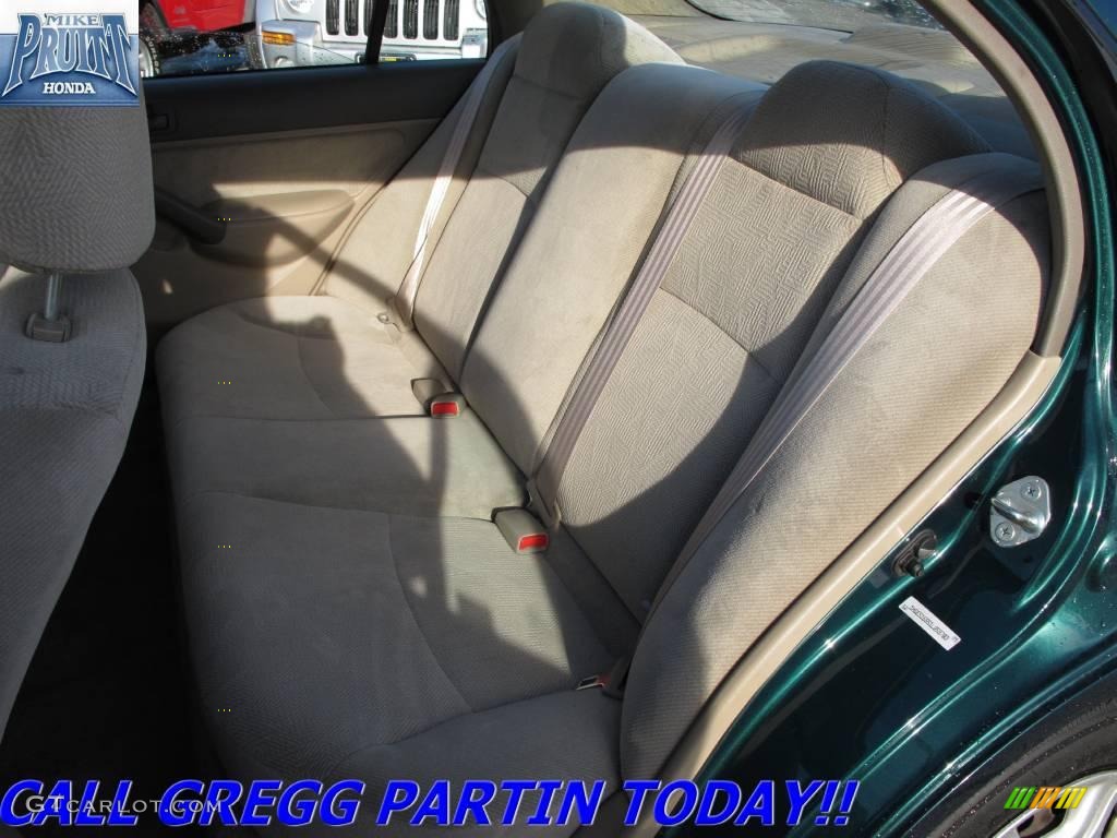 2001 Civic LX Sedan - Clover Green / Beige photo #12