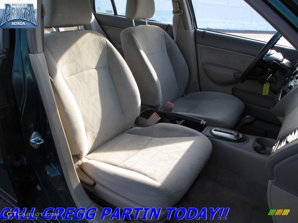 2001 Civic LX Sedan - Clover Green / Beige photo #14