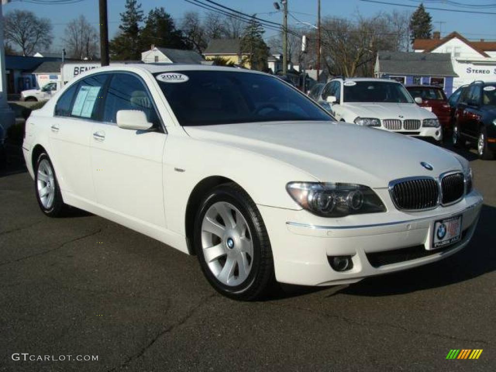2007 7 Series 750i Sedan - Alpine White / Beige photo #2