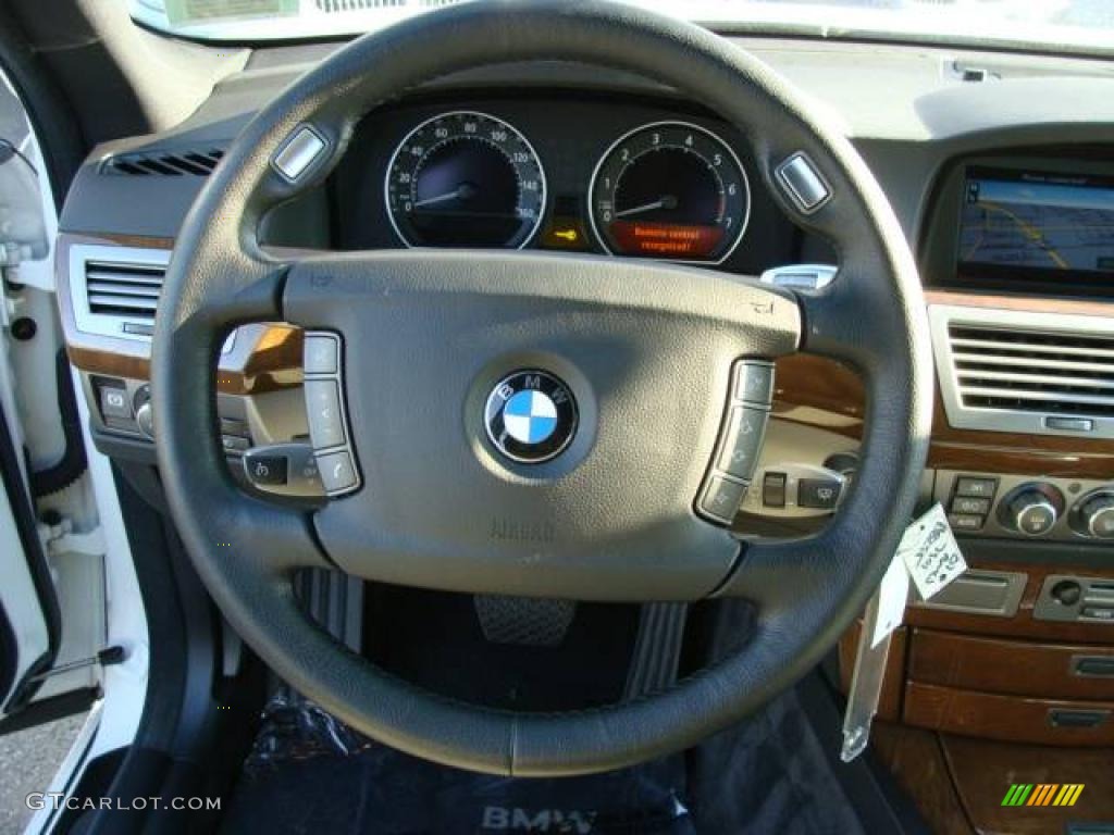 2007 7 Series 750i Sedan - Alpine White / Beige photo #13