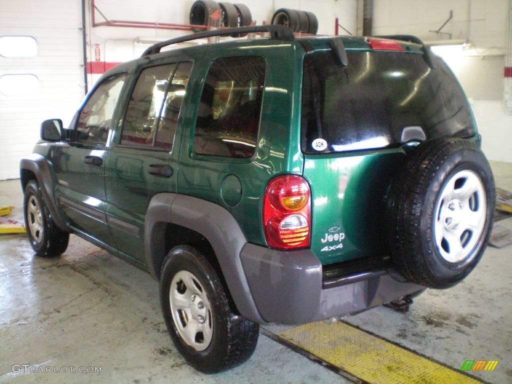 2004 Liberty Sport 4x4 - Timberline Green Pearl / Dark Slate Gray photo #7