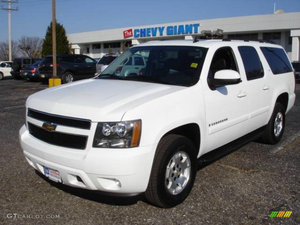 2009 Suburban LT 4x4 - Summit White / Ebony photo #1