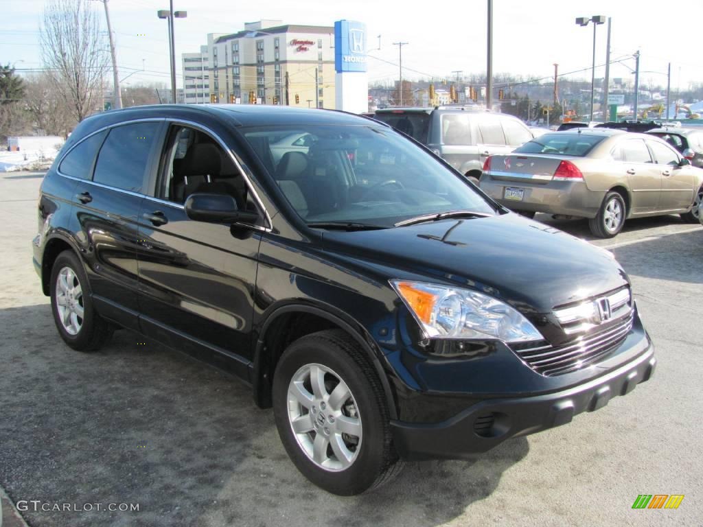 2008 CR-V EX 4WD - Nighthawk Black Pearl / Black photo #6