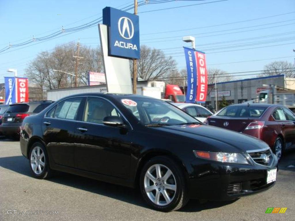 2005 TSX Sedan - Nighthawk Black Pearl / Parchment photo #1