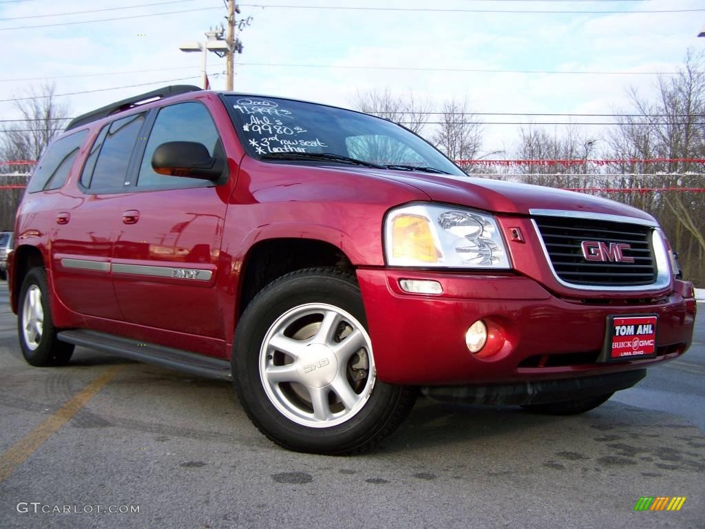 2002 Envoy XL SLT 4x4 - Magnetic Red Metallic / Dark Pewter photo #1