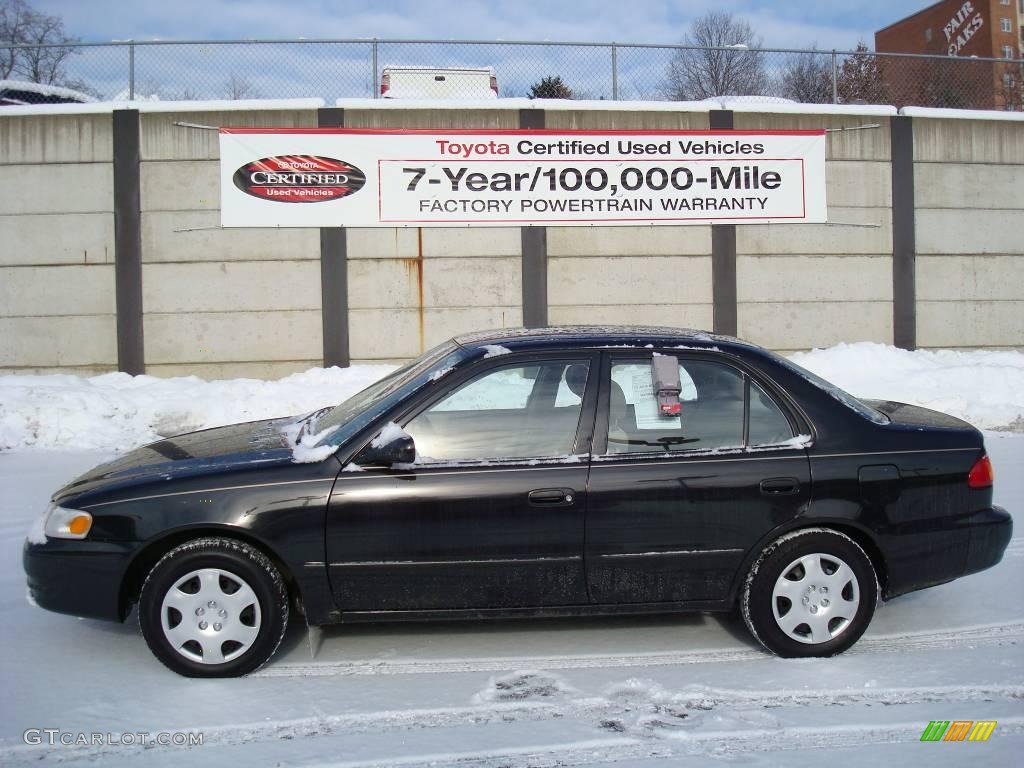 1999 Corolla CE - Satin Black Metallic / Light Charcoal photo #1