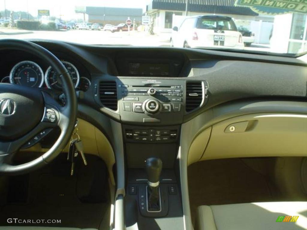 2009 TSX Sedan - Crystal Black Pearl / Parchment photo #8