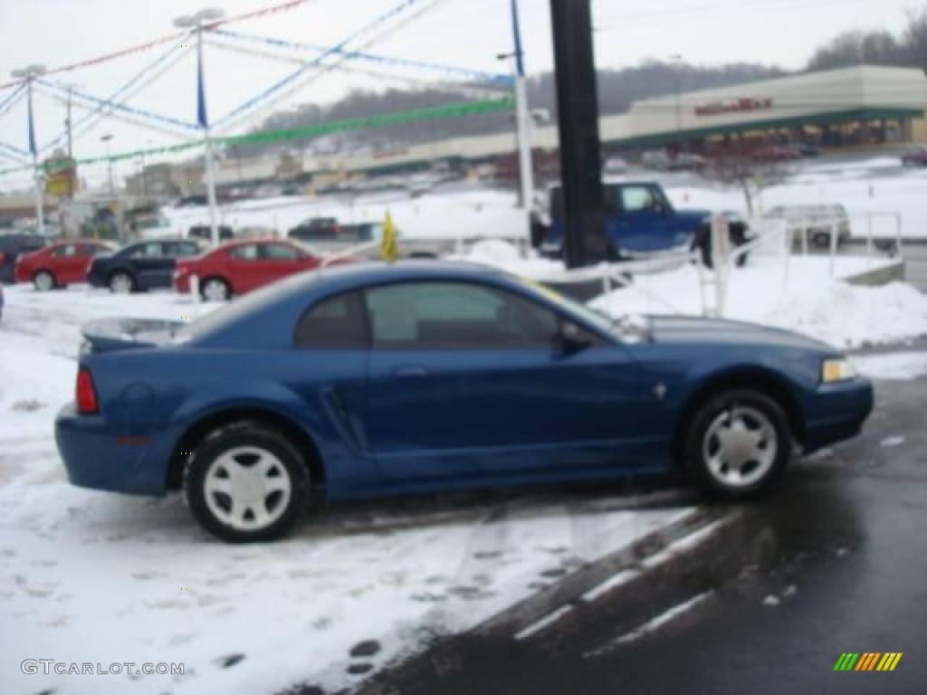 2000 Mustang V6 Coupe - Atlantic Blue Metallic / Medium Parchment photo #5