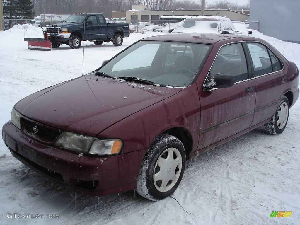 1998 Sentra GXE - Ruby Red Pearl Metallic / Gray photo #1