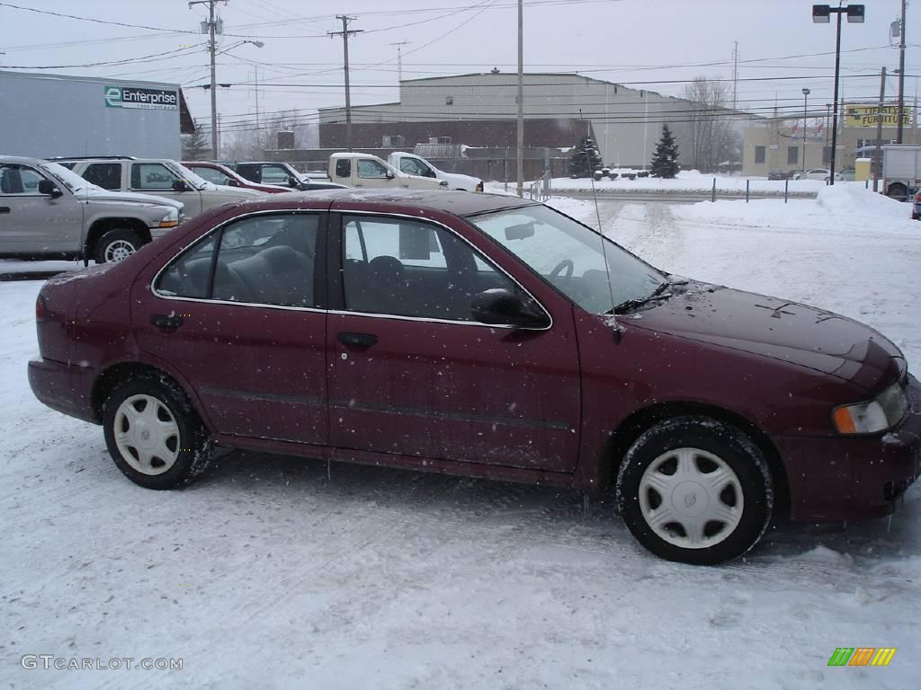 1998 Sentra GXE - Ruby Red Pearl Metallic / Gray photo #2