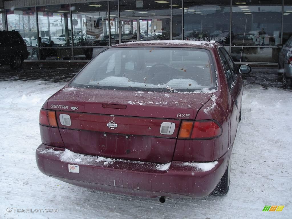 1998 Sentra GXE - Ruby Red Pearl Metallic / Gray photo #3