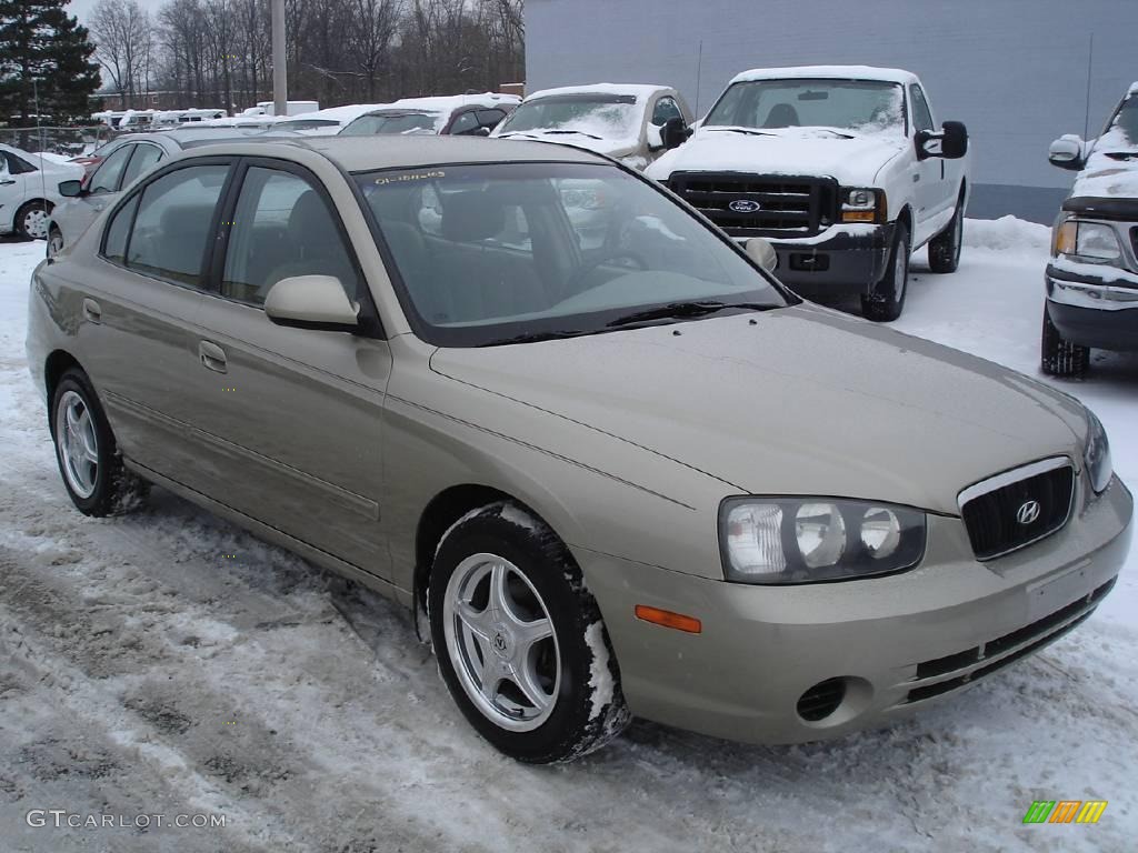 2001 Elantra GLS - Champagne / Beige photo #3