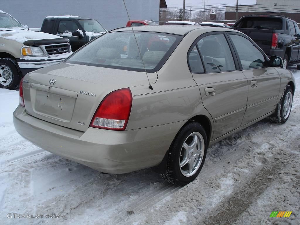 2001 Elantra GLS - Champagne / Beige photo #4