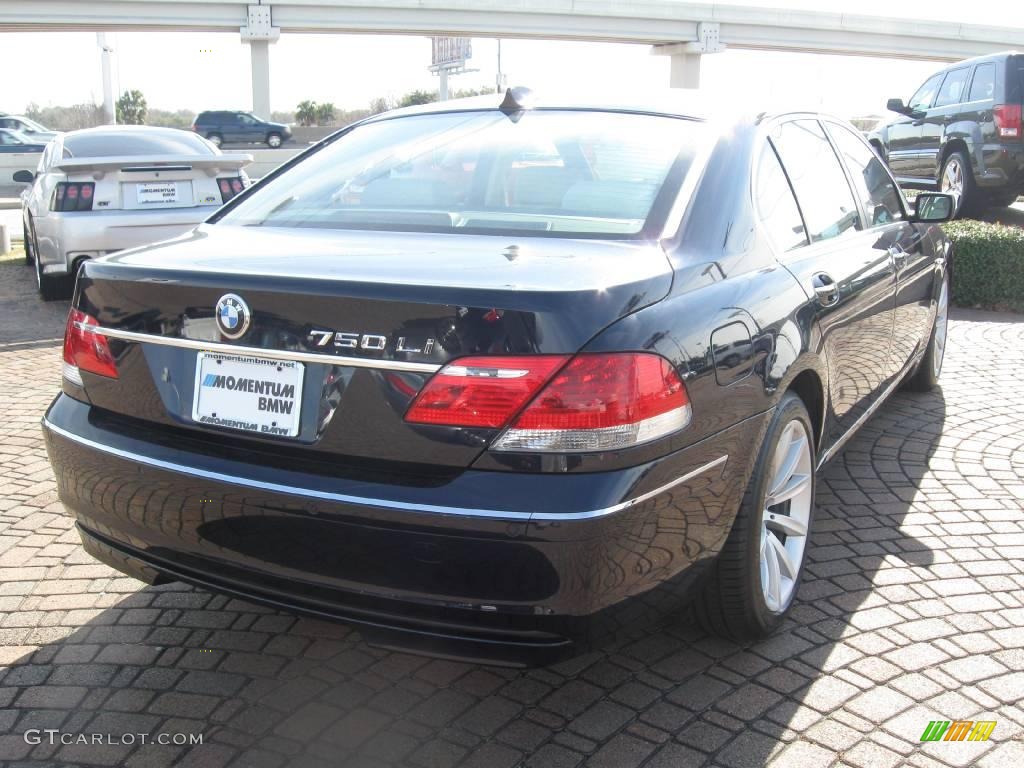 2007 7 Series 750Li Sedan - Monaco Blue Metallic / Beige photo #7