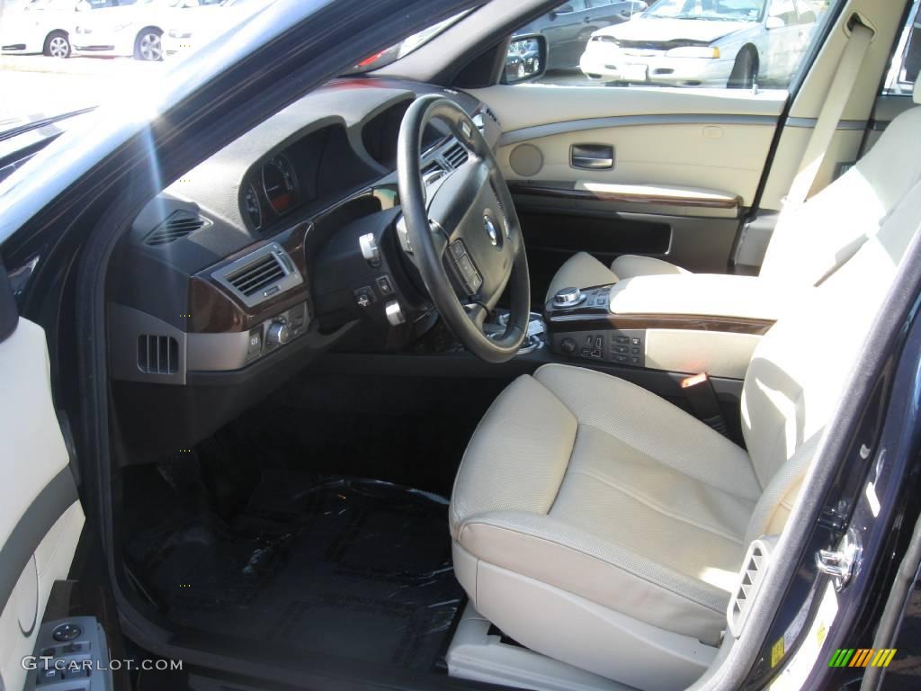 2007 7 Series 750Li Sedan - Monaco Blue Metallic / Beige photo #13