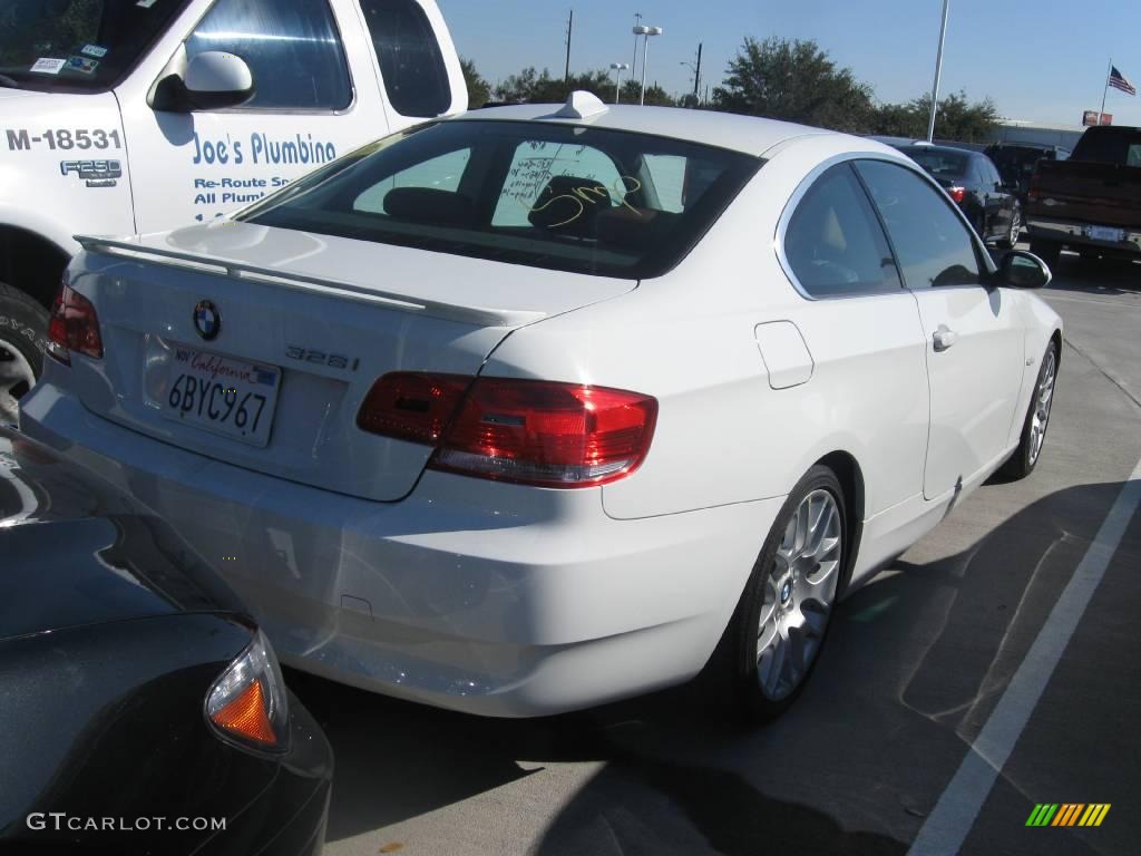 2008 3 Series 328i Coupe - Alpine White / Beige photo #3