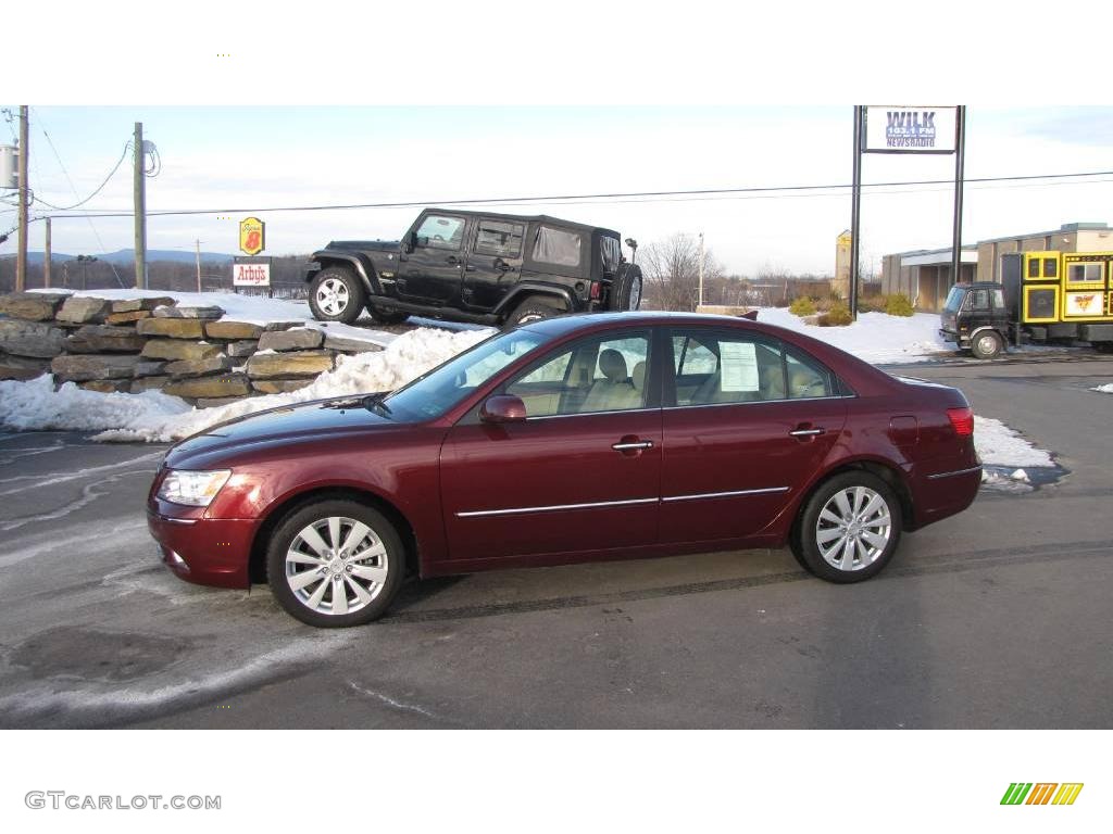 Dark Cherry Red Hyundai Sonata