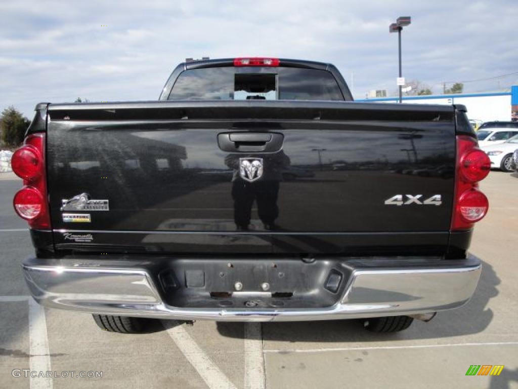 2008 Ram 1500 Big Horn Edition Quad Cab 4x4 - Brilliant Black Crystal Pearl / Medium Slate Gray photo #4