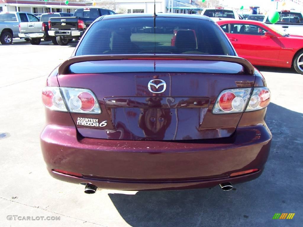 2006 MAZDA6 i Sedan - Dark Cherry Metallic / Beige photo #4
