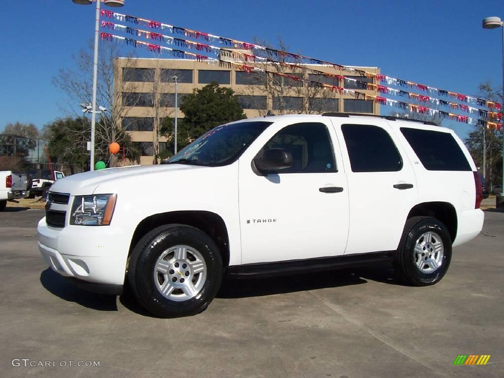 2007 Tahoe LS - Summit White / Dark Titanium/Light Titanium photo #1