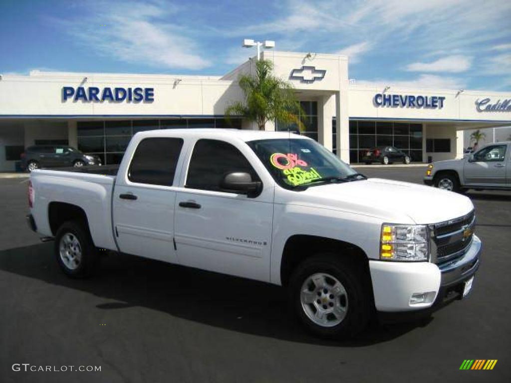 2009 Silverado 1500 LT Crew Cab - Summit White / Light Titanium photo #1