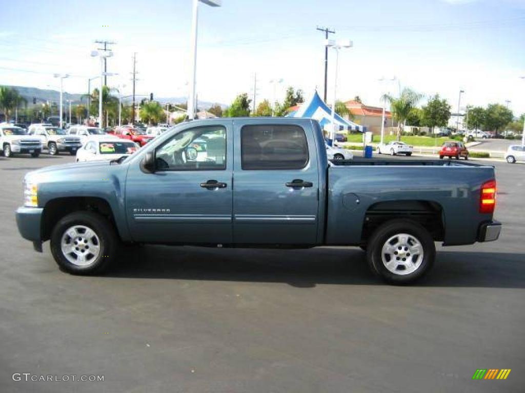 2009 Silverado 1500 LT Crew Cab - Blue Granite Metallic / Ebony photo #4