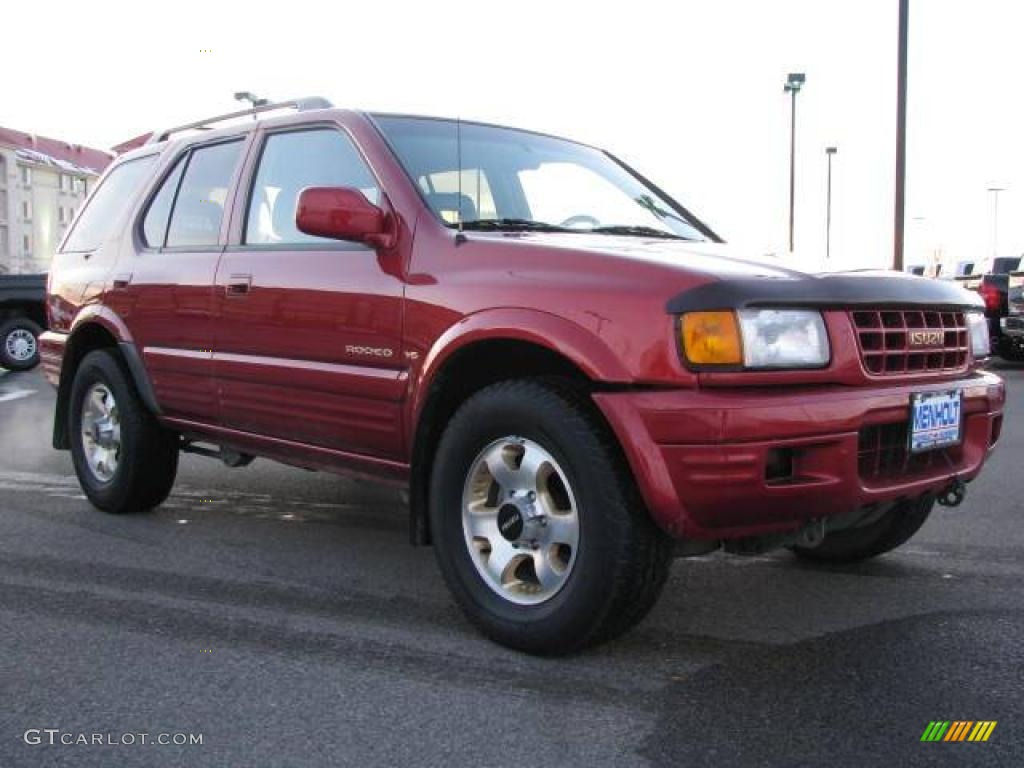1999 Rodeo LSE 4WD - Palazzo Red / Gray photo #3