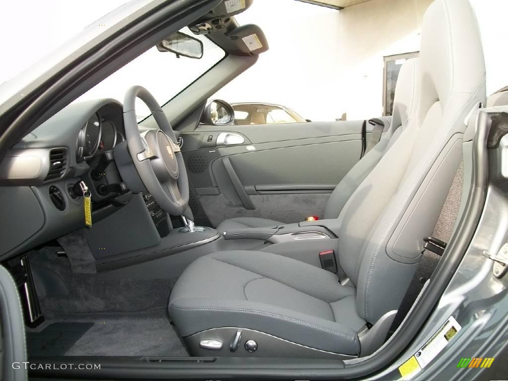 Stone Grey Interior 2010 Porsche 911 Carrera Cabriolet Photo #24730407