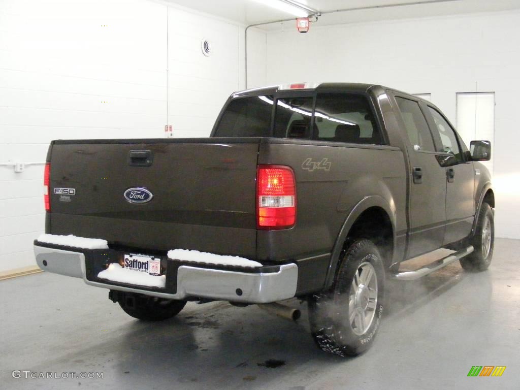 2005 F150 Lariat SuperCrew 4x4 - Dark Stone Metallic / Tan photo #6