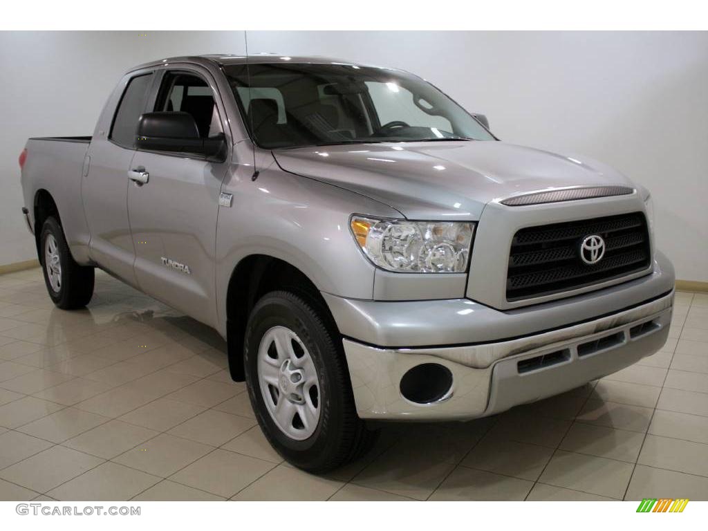 2007 Tundra SR5 Double Cab 4x4 - Silver Sky Metallic / Black photo #1