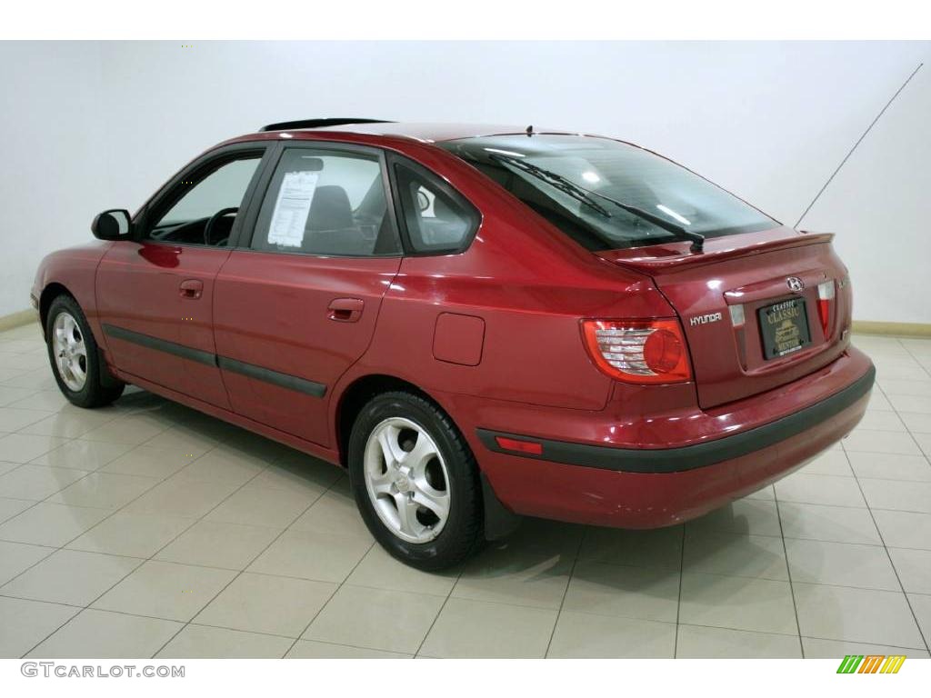 2004 Elantra GT Hatchback - Crimson Dark Red / Dark Gray photo #3