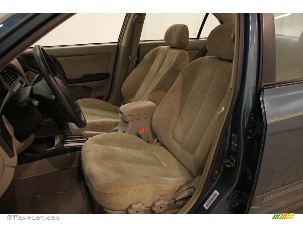 2002 Elantra GLS Sedan - Carbon Blue / Beige photo #8