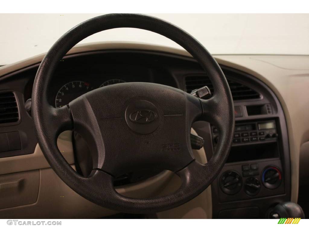 2002 Elantra GLS Sedan - Carbon Blue / Beige photo #9