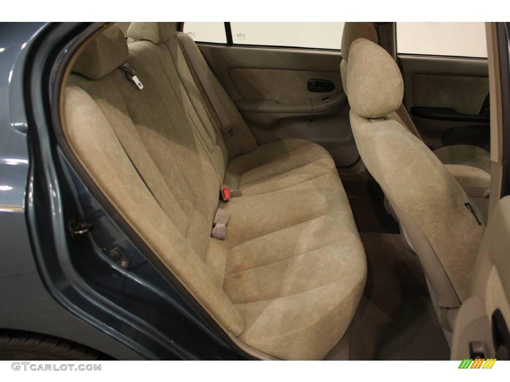 2002 Elantra GLS Sedan - Carbon Blue / Beige photo #14