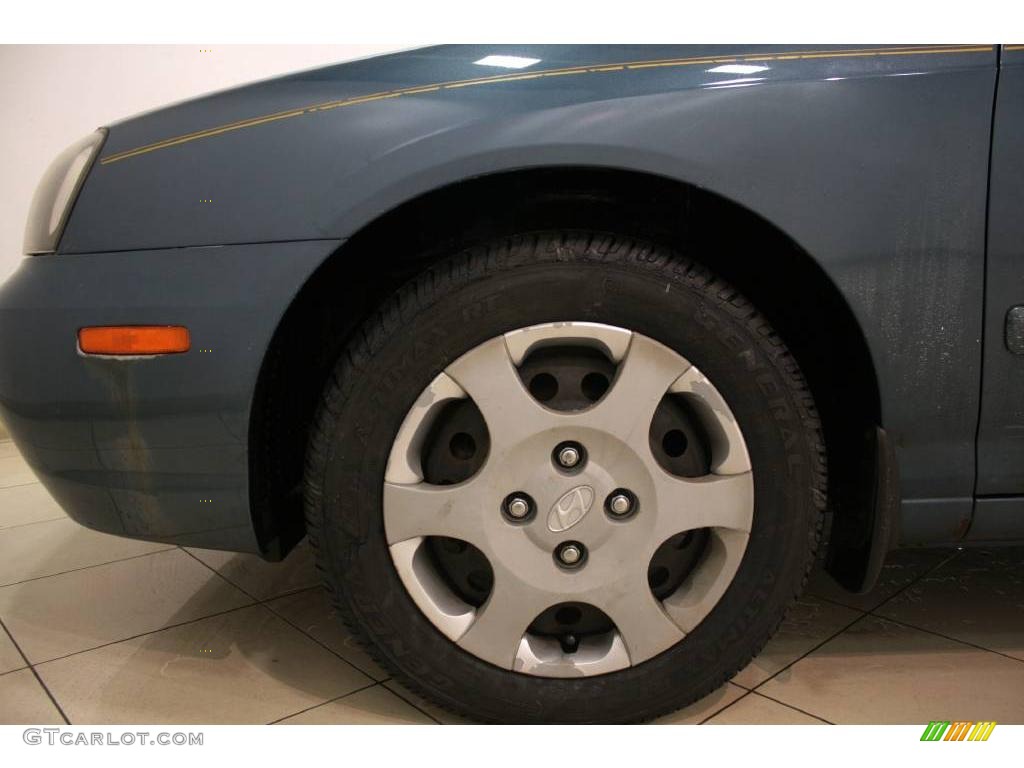 2002 Elantra GLS Sedan - Carbon Blue / Beige photo #19
