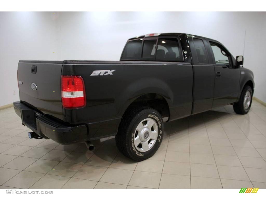 2004 F150 STX SuperCab - Black / Medium/Dark Flint photo #6