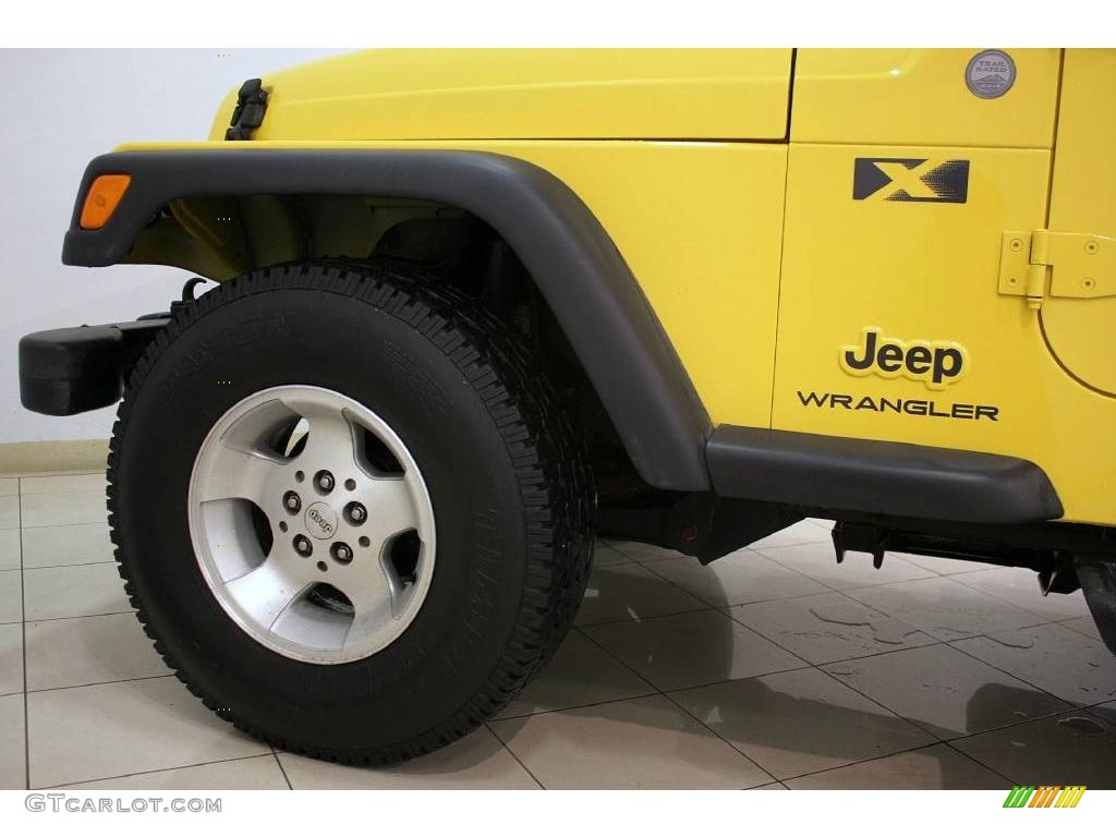 2004 Wrangler X 4x4 - Solar Yellow / Dark Slate Gray photo #18