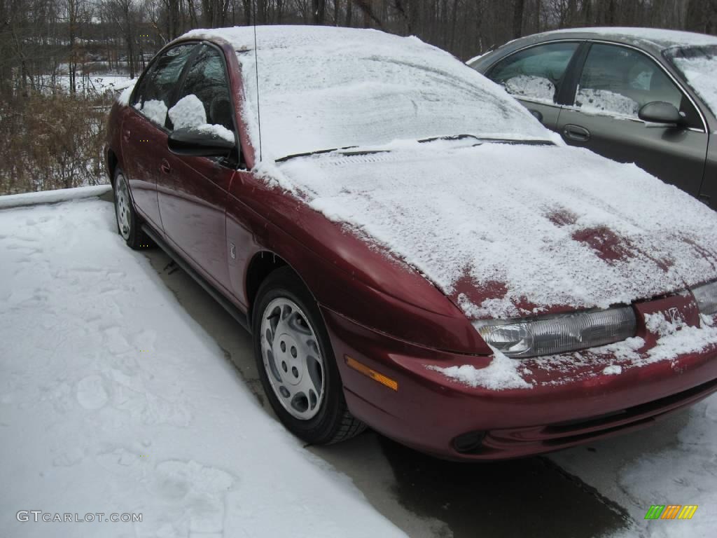 1997 S Series SL2 Sedan - Medium Red / Gray photo #2