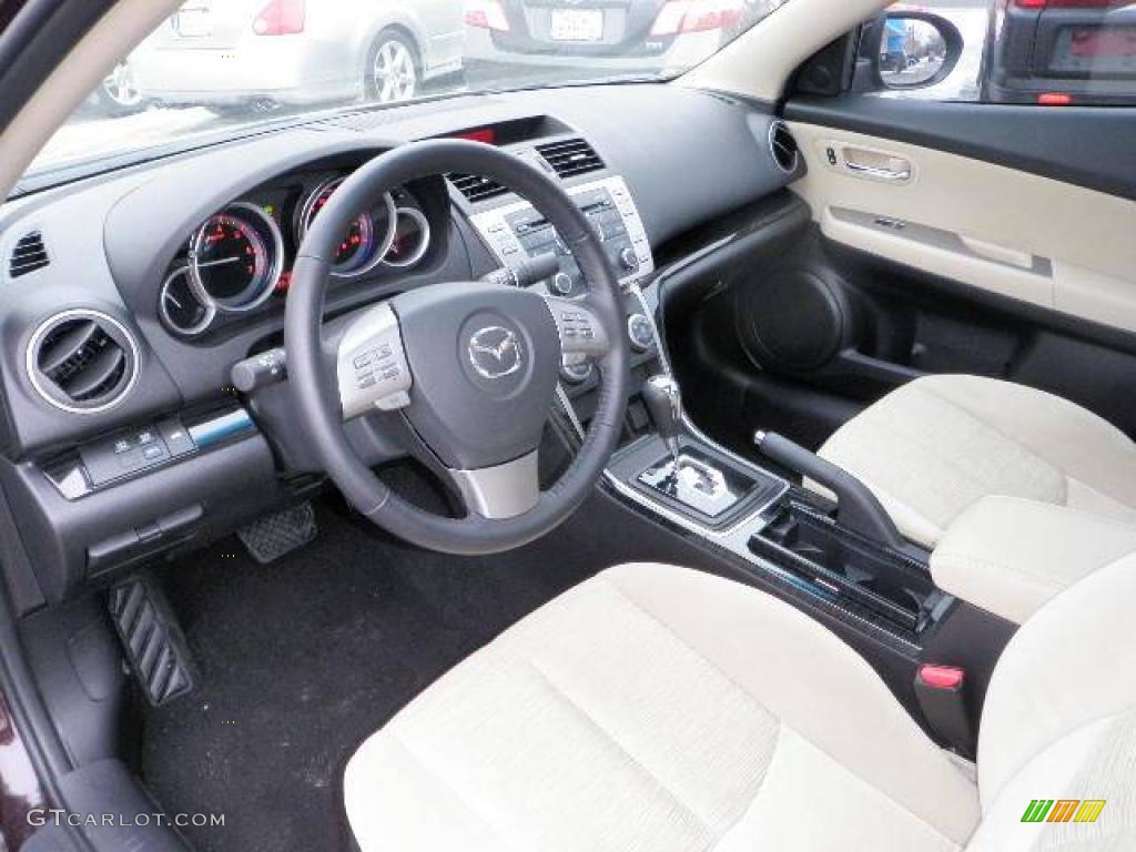 2010 MAZDA6 i Touring Sedan - Black Cherry Metallic / Beige photo #18