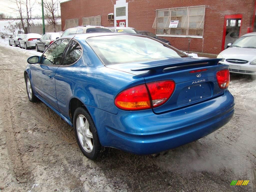 2000 Alero GL Coupe - Electric Blue / Pewter photo #5