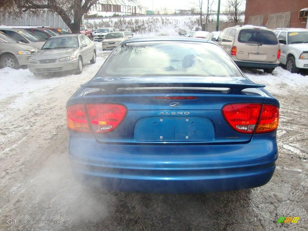 2000 Alero GL Coupe - Electric Blue / Pewter photo #6