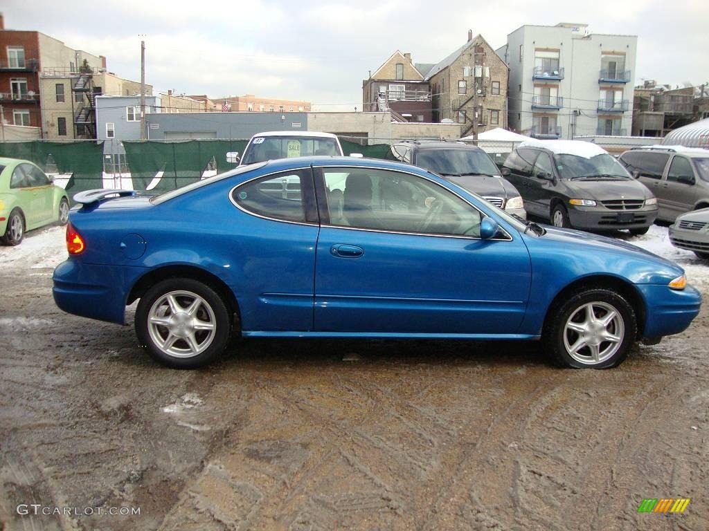 2000 Alero GL Coupe - Electric Blue / Pewter photo #8