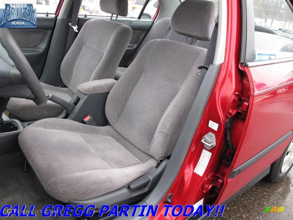 1998 Civic LX Sedan - Inza Red Pearl / Gray photo #10